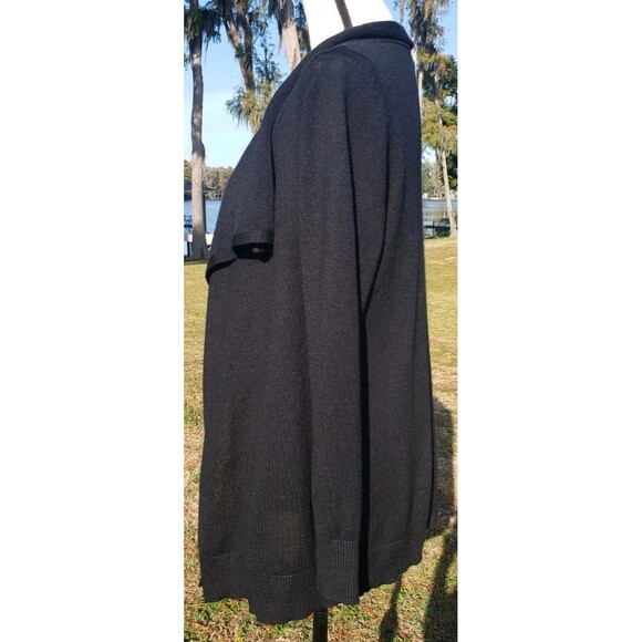 Eddie Bauer Ascent Cardigan Women’s Sz S Wool Blend Black Open Front Knit - Picture 5 of 12
